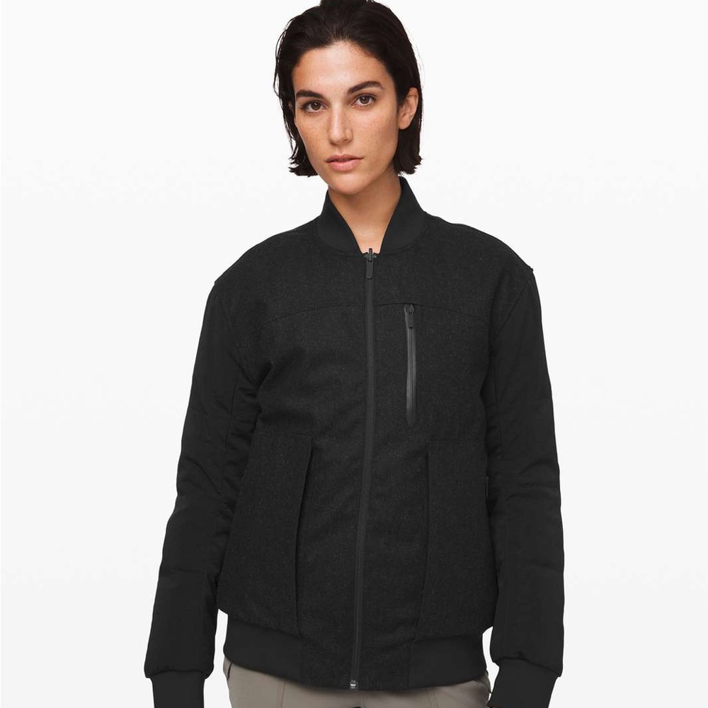 Lululemon Roam Far Wool Down Bomber NWOT 12